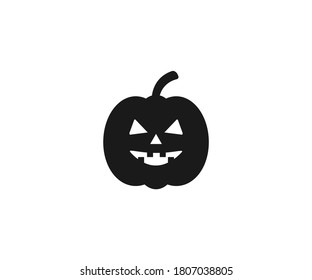 Halloween, horror, pumpkin icon. Vector illustration, flat design.