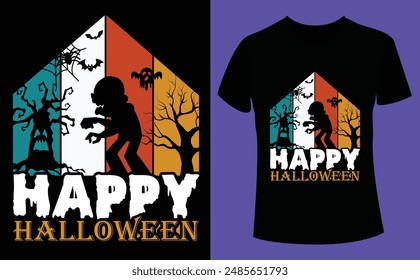 Horror de Halloween, diseño de camiseta de noche de cartón, Halloween Tshirt Pumpkin Patch Cutie, Terror de Halloween T-shirt design EPS file, Plantilla de diseño de camiseta