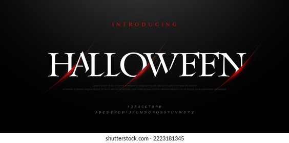 Halloween Horror, scary movie alphabet font. Typography scary style fonts set. vector illustration