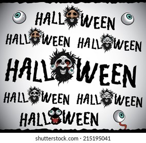 halloween horror skulls design