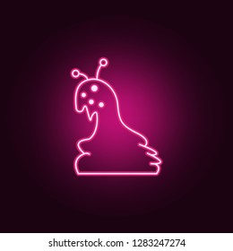 Halloween horror snail icon. Elements of Halloween in neon style icons. Simple icon for websites, web design, mobile app, info graphics