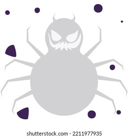 Halloween horror spider flat icon illustration