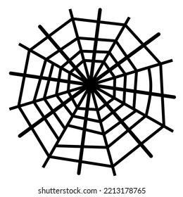 Halloween horror spider web simple icon isolated on white background
