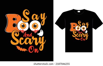 Halloween horror vintage t-shirt design, scary print template vector graphics, high-quality typography illustration shirt design