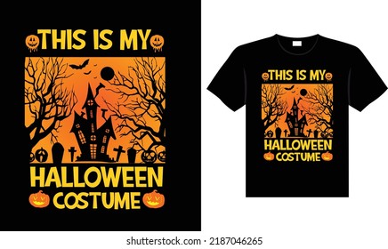 Halloween horror vintage t-shirt design, scary print template vector graphics, high-quality typography illustration shirt design