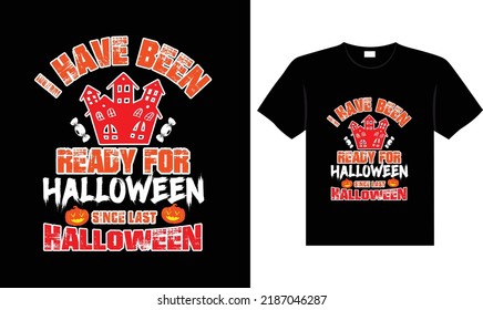 Halloween horror vintage t-shirt design, scary print template vector graphics, high-quality typography illustration shirt design