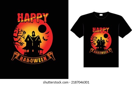 Halloween horror vintage t-shirt design, scary print template vector graphics, high-quality typography illustration shirt design