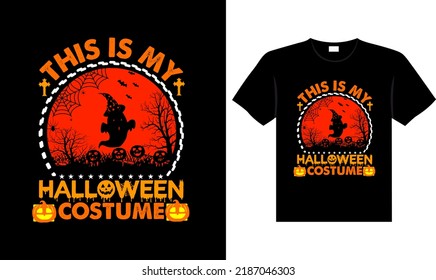 Halloween horror vintage t-shirt design, scary print template vector graphics, high-quality typography illustration shirt design