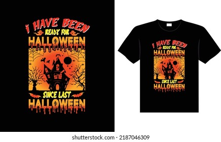 Halloween horror vintage t-shirt design, scary print template vector graphics, high-quality typography illustration shirt design