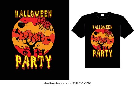 Halloween horror vintage t-shirt design, scary print template vector graphics, high-quality typography illustration shirt design