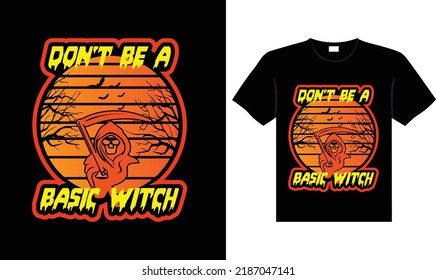 Halloween horror vintage t-shirt design, scary print template vector graphics, high-quality typography illustration shirt design
