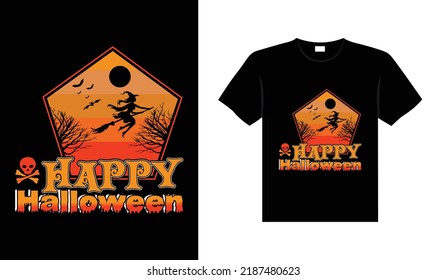 Halloween horror vintage t-shirt design, scary print template vector graphics, high-quality typography illustration shirt design