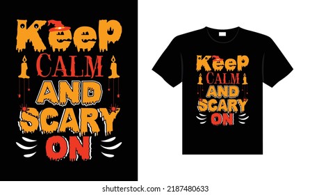 Halloween horror vintage t-shirt design, scary print template vector graphics, high-quality typography illustration shirt design