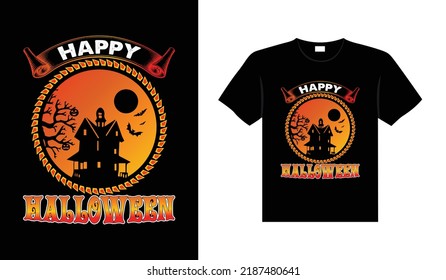 Halloween horror vintage t-shirt design, scary print template vector graphics, high-quality typography illustration shirt design