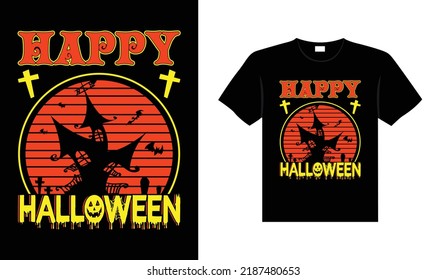 Halloween horror vintage t-shirt design, scary print template vector graphics, high-quality typography illustration shirt design