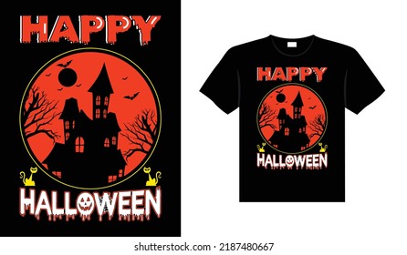 Halloween horror vintage t-shirt design, scary print template vector graphics, high-quality typography illustration shirt design