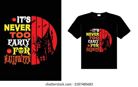 Halloween horror vintage t-shirt design, scary print template vector graphics, high-quality typography illustration shirt design