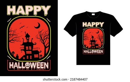 Halloween horror vintage t-shirt design, scary print template vector graphics, high-quality typography illustration shirt design