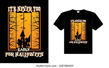 Halloween horror vintage t-shirt design, scary print template vector graphics, high-quality typography illustration shirt design
