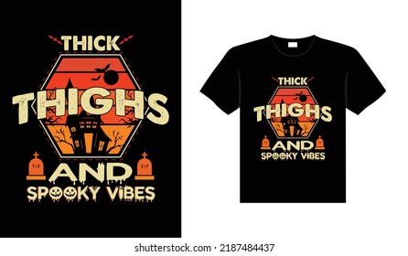 Halloween horror vintage t-shirt design, scary print template vector graphics, high-quality typography illustration shirt design