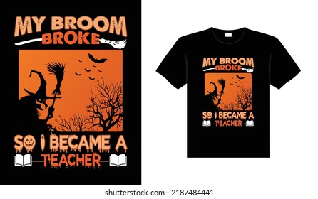 Halloween horror vintage t-shirt design, scary print template vector graphics, high-quality typography illustration shirt design