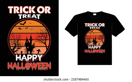 Halloween horror vintage t-shirt design, scary print template vector graphics, high-quality typography illustration shirt design