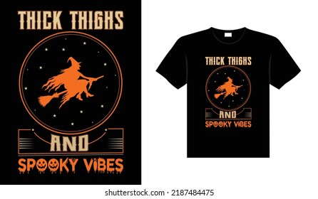 Halloween horror vintage t-shirt design, scary print template vector graphics, high-quality typography illustration shirt design