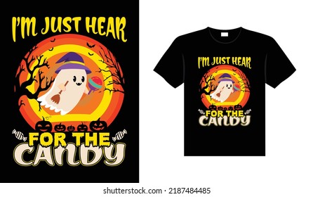 Halloween horror vintage t-shirt design, scary print template vector graphics, high-quality typography illustration shirt design