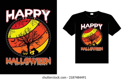 Halloween horror vintage t-shirt design, scary print template vector graphics, high-quality typography illustration shirt design