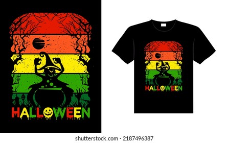 Halloween horror vintage t-shirt design, scary print template vector graphics, high-quality typography illustration shirt design