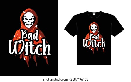 Halloween horror vintage t-shirt design, scary print template vector graphics, high-quality typography illustration shirt design