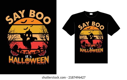 Halloween horror vintage t-shirt design, scary print template vector graphics, high-quality typography illustration shirt design