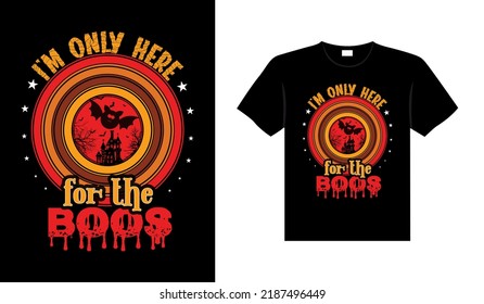 Halloween horror vintage t-shirt design, scary print template vector graphics, high-quality typography illustration shirt design