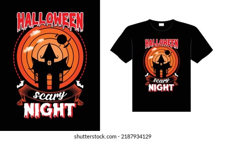 Halloween horror vintage t-shirt design, scary print template vector graphics, high-quality typography illustration shirt design