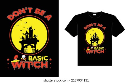 Halloween horror vintage t-shirt design, scary print template vector graphics, high-quality typography illustration shirt design