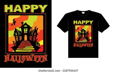 Halloween horror vintage t-shirt design, scary print template vector graphics, high-quality typography illustration shirt design