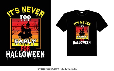 Halloween horror vintage t-shirt design, scary print template vector graphics, high-quality typography illustration shirt design