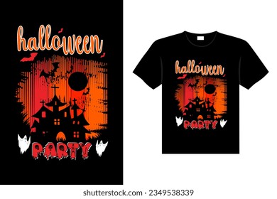 Halloween horror vintage t-shirt design and Scary lettering print template vector typography graphics art