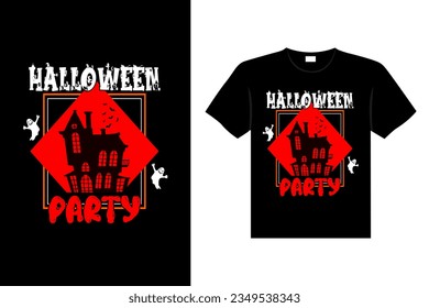 Halloween horror vintage t-shirt design and Scary lettering print template vector typography graphics art