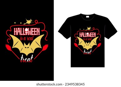 Halloween horror vintage t-shirt design and Scary lettering print template vector typography graphics art
