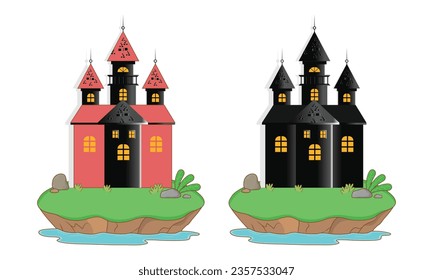 Halloween House Creepy Graphic SVG Design.