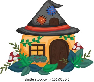 Halloween house with forest vibe