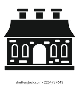 Halloween house icon simple vector. Horror night. Castle fear