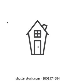 Halloween house line icon. linear style sign for mobile concept and web design. Haunted house outline vector icon. Symbol, logo illustration. Vector graphics