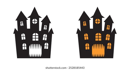 Halloween house. October 31. Celebration. Illustration