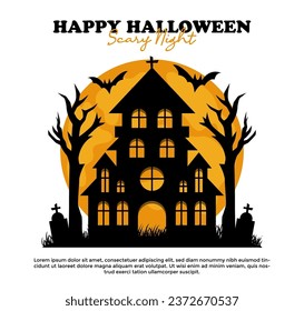 Halloween House Vector Collection Template