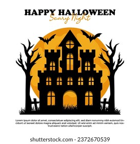 Plantilla de colección de vectores de casa de Halloween