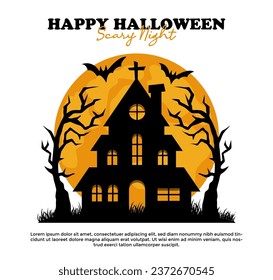 Halloween House Vector Collection Template