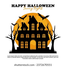 Halloween House Vector Collection Template