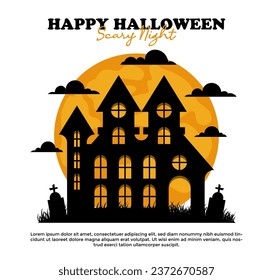 Halloween House Vector Collection Template